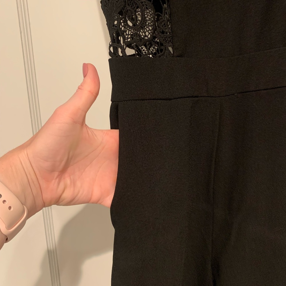 ASOS Black Jumpsuit with Lace Detail - Picture 9 of 11